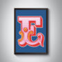 E Capital Letter Bold Carnival Circus Art Print, thumbnail 5 of 5