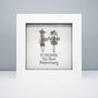 Personalised 11th Steel Anniversary Frame Gift, thumbnail 1 of 3