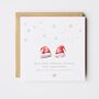 Santa Hats Couple Christmas Card *Fully Personalised, thumbnail 1 of 5