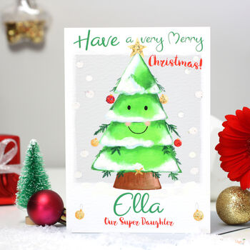 Personalised Festive Tree Christmas Card, 3 of 10