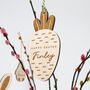 Personalised Wooden Easter Carrot Decoration, thumbnail 3 of 3