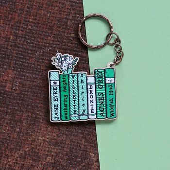 Bronte Sisters Books Wooden Keyring, 3 of 4