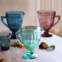 Luxury Coloured Glass Serving Pitcher Jug, thumbnail 3 of 7