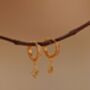 Tiny North Starburst Skye Blue Huggie Hoop Earrings, thumbnail 3 of 5
