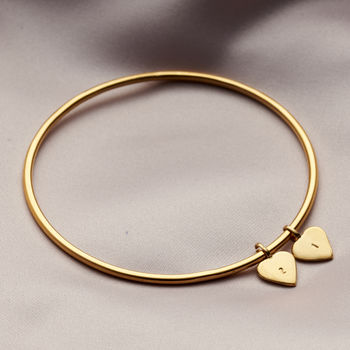 Personalised Heart Tag Bangle, 2 of 11