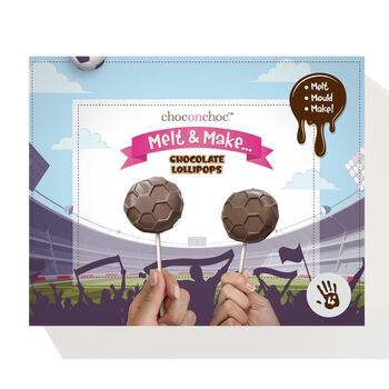 Melt And Make Chocolate Football Lollies, 2 of 2