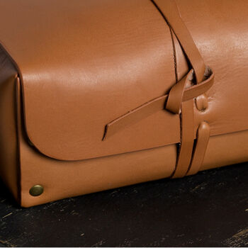 Ruxley Leather Roll Up Wash Bag, 2 of 7