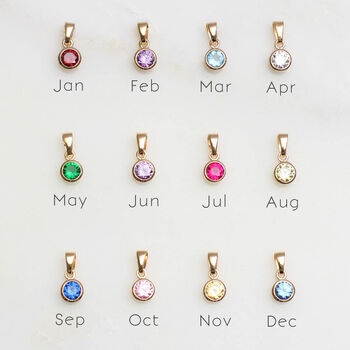 Personalised Gold Plated Or Silver Birthstone Necklace, 4 of 7
