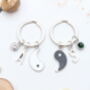 Personalised Yin And Yang Keyring Set Matching Keyrings, thumbnail 3 of 10