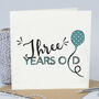 Children's Birthday Age Balloon Card. From 0 To 17 Yrs, thumbnail 3 of 12