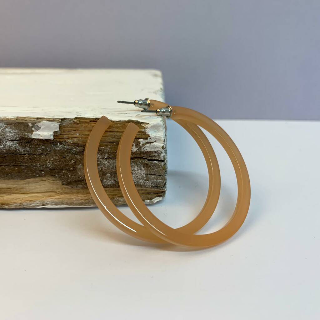 Resin Hoop Earrings By Nest Notonthehighstreet Com