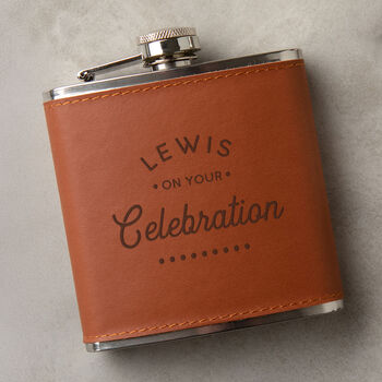 Personalised Hipflask Graduation Gift For Son, 8 of 12