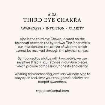 Third Eye Chakra Sapphire Sterling Silver Necklace, 6 of 9