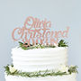 Personalised Girls Christening Cake Topper, thumbnail 1 of 10