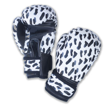 Children's Boxing Gloves White Leopard Print, 2 of 2