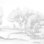 Hand Drawn English Forest Wall One, thumbnail 2 of 3