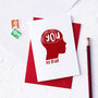Funny Phrenology Valentines Day Card, thumbnail 1 of 1
