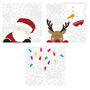 Santa And Reindeer Christmas Window Stickers, thumbnail 2 of 3