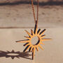 Sun 18 K Gold Plated Pendant Necklace, thumbnail 2 of 6