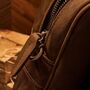 Personalized Leather Messenger Bag: 16 Inch Laptop Briefcase, Brass Hardware, thumbnail 3 of 11