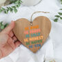 Hanging Wooden Be Kind Heart, thumbnail 3 of 5