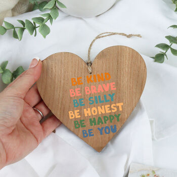 Hanging Wooden Be Kind Heart, 3 of 5