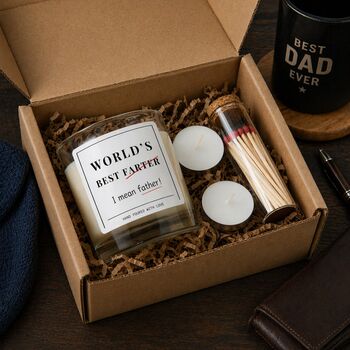 Funny Candle Gift Set For Dad – World’s Best Father, 2 of 6
