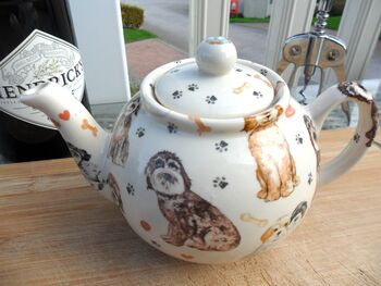 Two Cup Teapot In Cockerpoo Design, 2 of 12