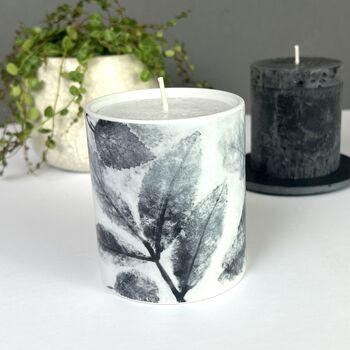 Personalised Candle In Leaf Printed Pot, 4 of 5