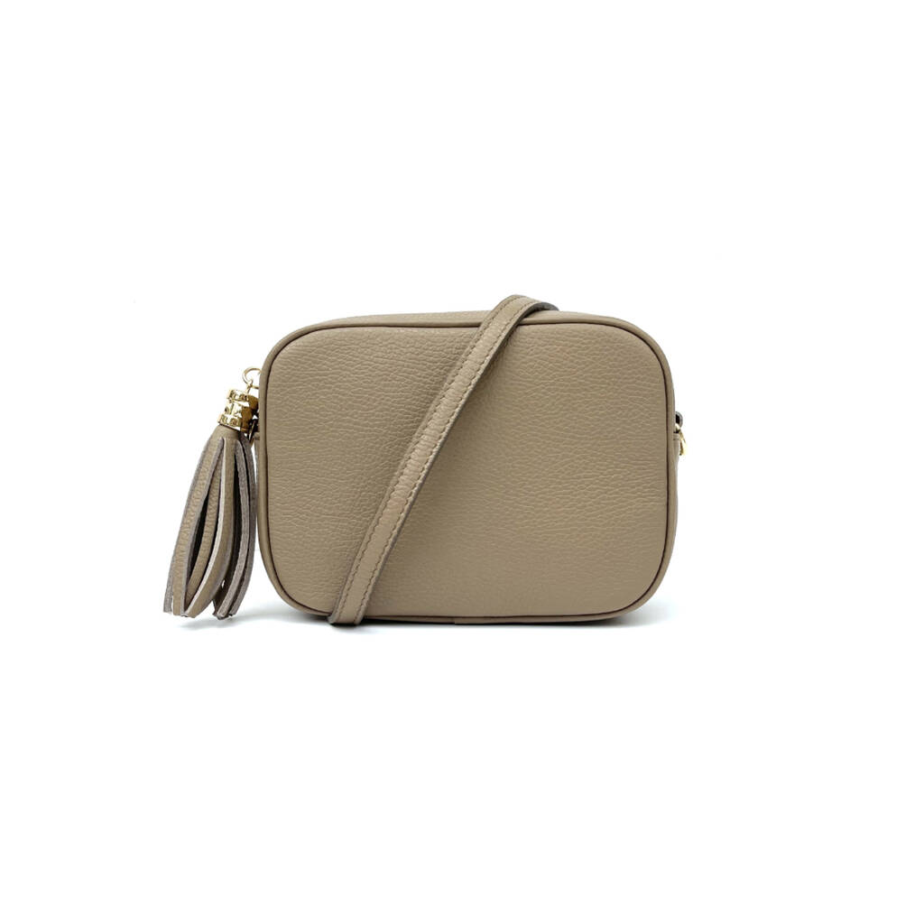 Taupe Leather Cross Body Bag By Apatchy | notonthehighstreet.com