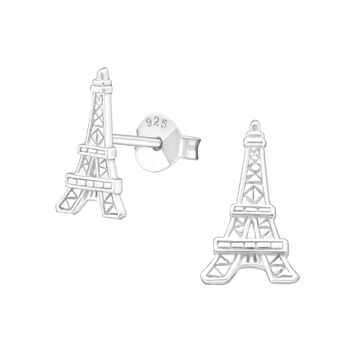 Eiffel Tower Sterling Silver Earrings, 3 of 5