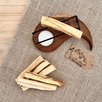 Tear Drop Mango Wood Palo Santo Smudge Stick Holder, 7 of 7