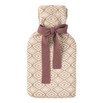 Reversible Merino Lambswool Hot Water Bottle In Sand, 5 of 5