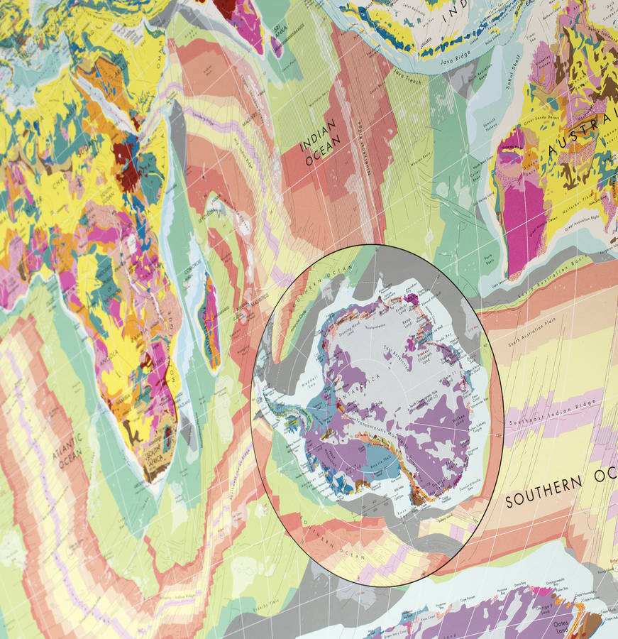 world geology map by the future mapping company | notonthehighstreet.com