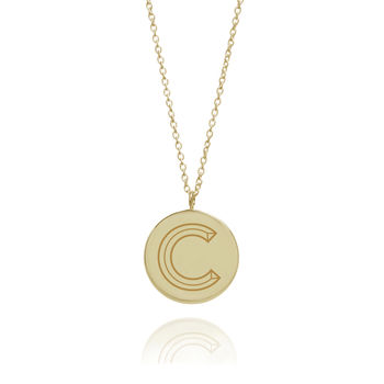 Personalised Gold Plated Silver Facett Initial Necklace, 6 of 8