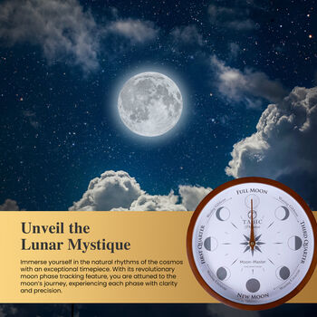 Tabic Moon Phase Clock Planeteco Moon Master, Accurate Lunar Tracking, 8 of 9