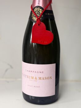 Leather Heart Shape Valentines Bottle Tag, 4 of 4