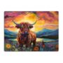 Highland Cow Textured Glass Chopping Board, thumbnail 8 of 8