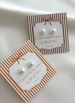 Bridesmaid Pearl Earring Gift, 3 of 6