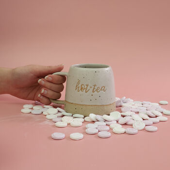 Hot Tea Handmade Ceramic Mug, White Or Pink Hottie Gift, 7 of 7