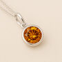 Personalised Sterling Silver November Citrine Birthstone Necklace, thumbnail 1 of 8