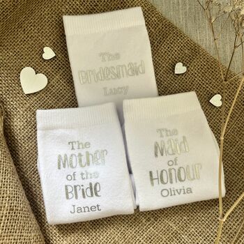 The Maid Of Honour Personalised Wedding Socks, 3 of 3