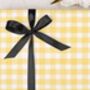 Three Sheets Of Yellow Gingham Wrapping Paper, thumbnail 1 of 2