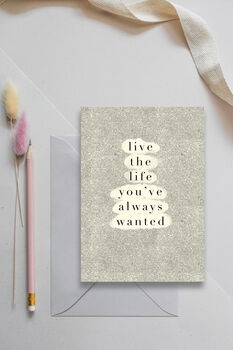 'Live Life' Greeting Card, 2 of 2