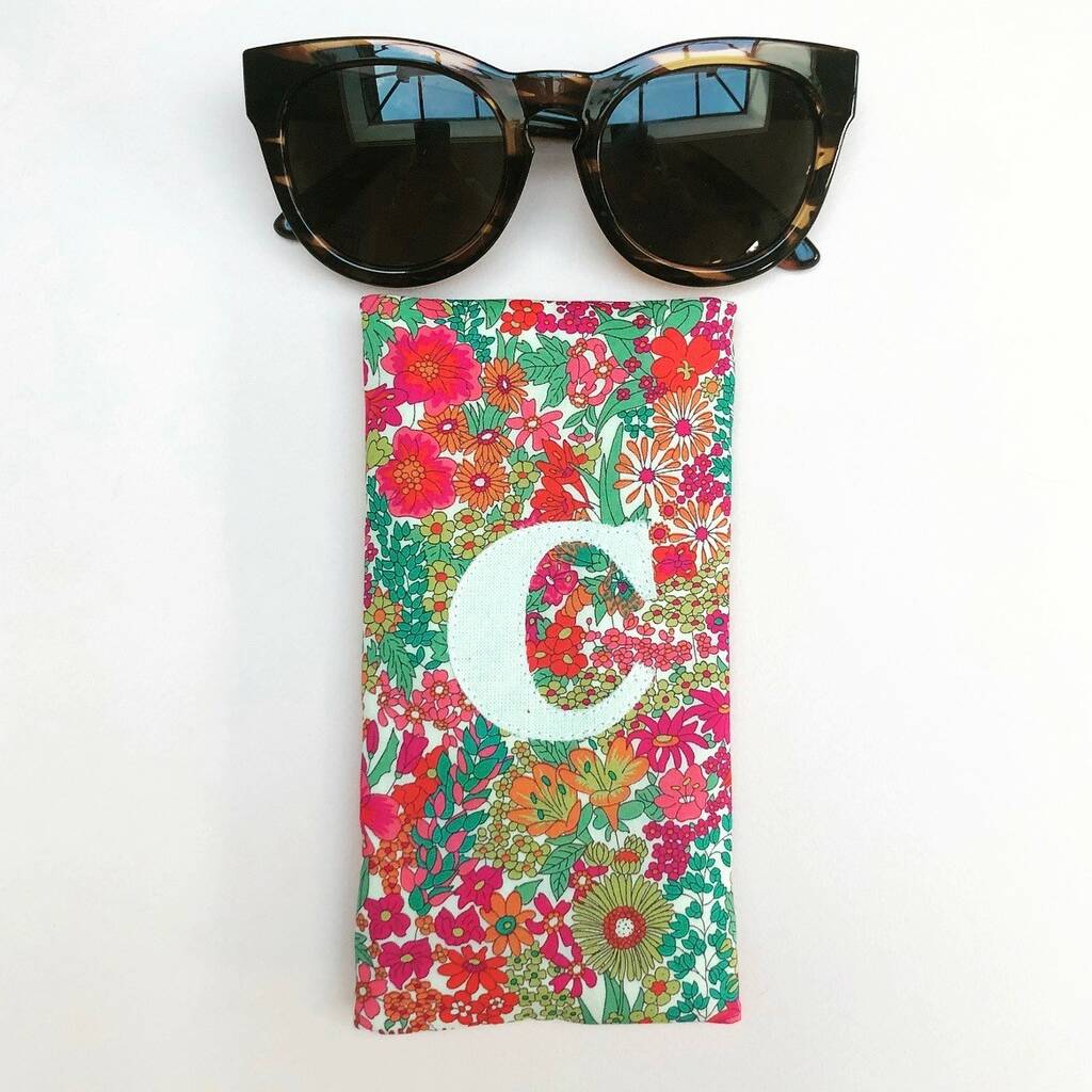 Liberty Print Monogrammed Glasses Case By Gemima London