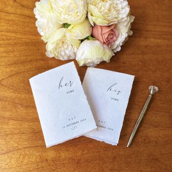 Vow Books Personalised Wedding Reading Cotton Cards, 7 of 11