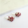 Ethiopian Opal And Ruby Earrings In Silver, thumbnail 2 of 3