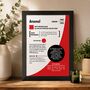 Personalised Birth Year Print Birthday Gift For Arsenal Fans, thumbnail 3 of 10