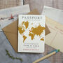 World Map Passport Wedding Invitation, thumbnail 8 of 11