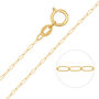 Solid 9ct Gold Light Trace Chain Necklace – 16in To 20in, thumbnail 3 of 11
